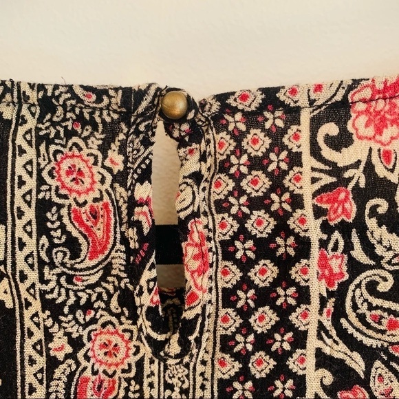 Forever 21 Boho Print Crop Top Sz L - Picture 5 of 7